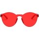 Rimless Sunglasses Transparent Candy Color Tinted Eyewear