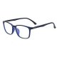 Transparent rectangle spectacle lens eyeglasses