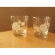 Wine glass wine glass white floral design