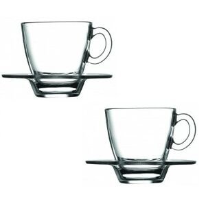 Transparent glass espresso cup and saucer 72Ml mug glassware