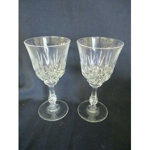 Vintage Wine Glass, Cut Glass White Wine, Dessert Wine, 16cm H