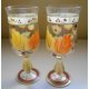 Harvest leaves hand-painted wine / water supply dry glass fine details