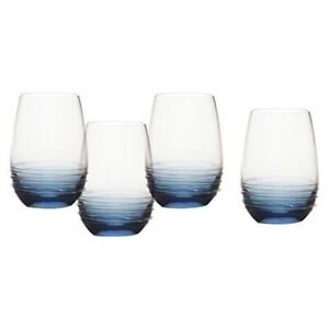 Creative Top Cobalt Swirl Stalkless Wine Glass, Closed Box