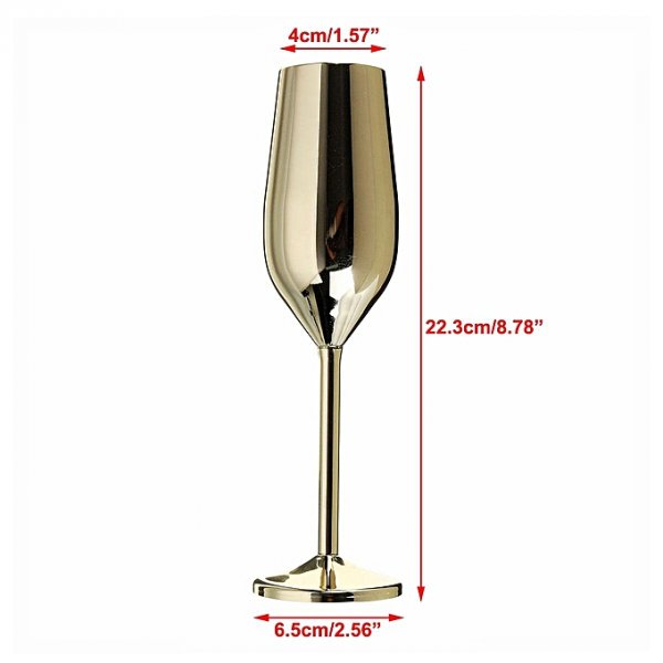 Champagne glass - stainless steel shatterproof