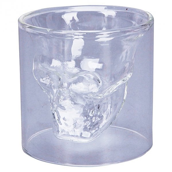 Pirates Crystal Skull shot glass beer mug beverage tail