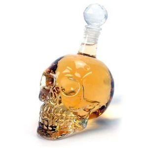 Crystal skull glass lens cup drinking bottle