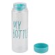 Plastic water bottle large capacity juice tea transparent blue