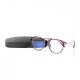 Use case fashion round glasses prescription optical frames - Purple / Black