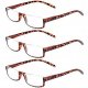 Reading glasses three pairs of semi-light neutral spring hinge