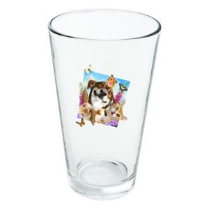 Pet dogs and cats guinea pigs 16 oz pint glass