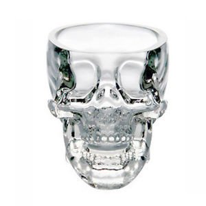 Crystal skull shot glass wine glass