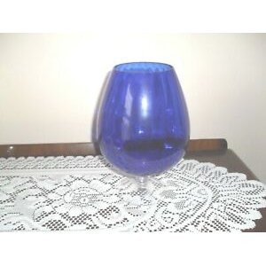 Big blue wine glass 10 inches high