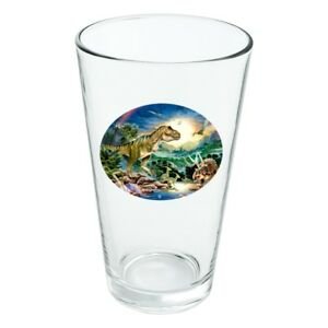 Jurassic Sunset Novelty 16 oz Pint Glass