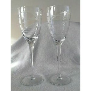 Vintage champagne glass wine flute glass transparent glassware