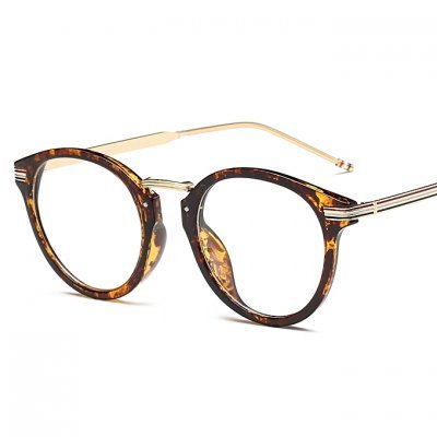 Myopic prescription eyewear frames glasses female male metal ring frame eyeglasses