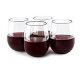 Unbreakable stemless wine cup - transparent plastic for wine or a cocktail dishwasher