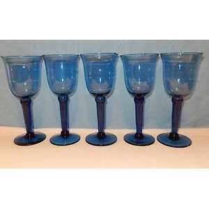 Cobalt Blue Tall 12oz Goblet Cocktail Glass