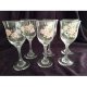 Vintage pretty floral pattern of wine glasses