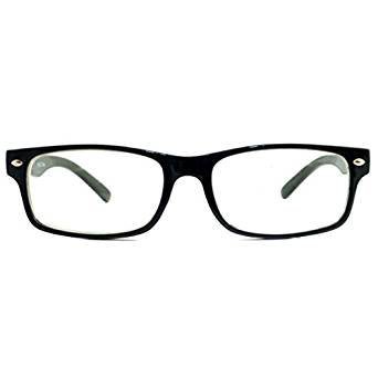 Thin rectangular transparent lens glasses men and women