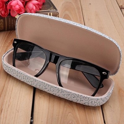 Spectacle case fashion white lace and blue glasses, protective glasses glasses hard case