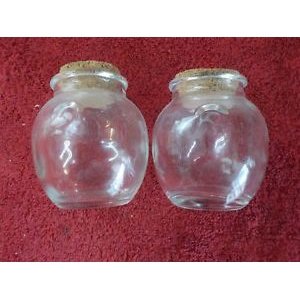 Transparent glass 3" container with cork