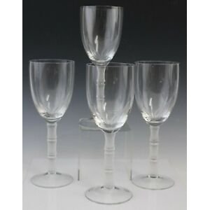 Vintage frosted glass bamboo dry wine glass