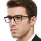 Men fashion glasses frame glasses non-prescription glasses rectangular lightweight