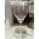 Antique glass wine universal engraved leaf decoration