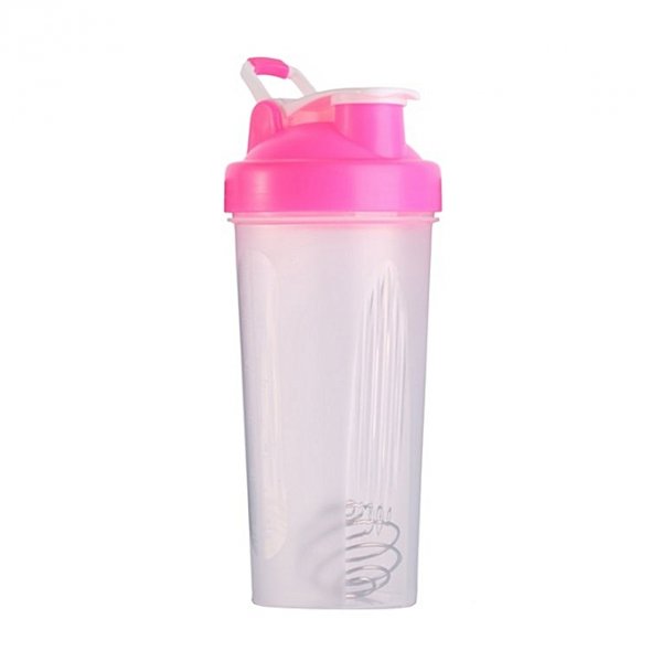 Gym protein shake bottle hand-held mixer whisk pink ball