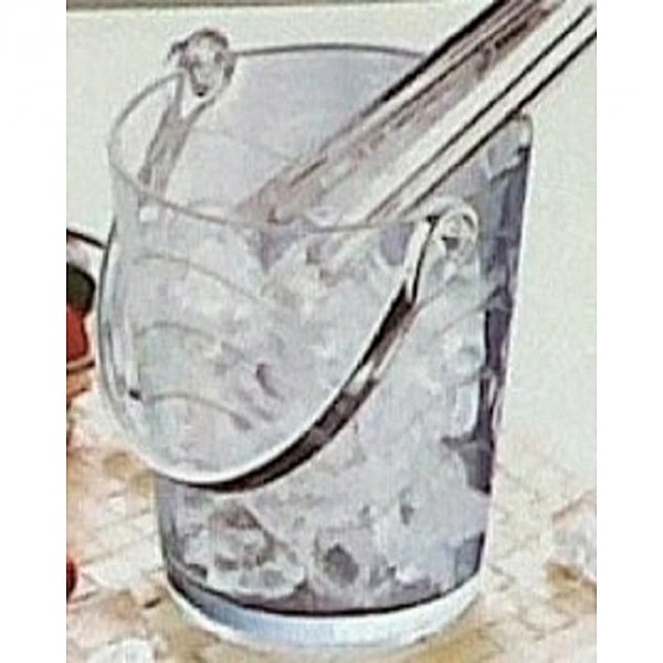 Stylish ice bucket with tongs