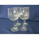 Transparent glass wine glasses