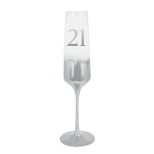 Elegant silver flute glass drinking water cup