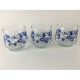 Small Stone / Wine Glass or Big Juice Glass Blue Flower 8 oz