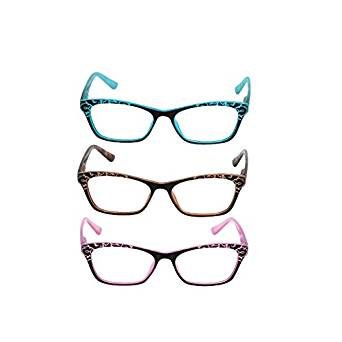 3 Pack Reading Glasses for Women - Anti-Reflective Coating & Blue Light Blocking