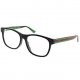 Asian Fit Black Plastic Square Eyeglasses 55mm