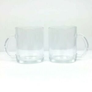 Transparent Glass Mug 12 oz Hot Cold Drink Cup