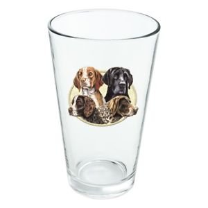 16 oz glass novelty dog