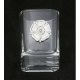 Rose cut transparent shot small glass