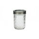 Storage glass jar with plaid pattern, kitchen decoration, candle making 235Ml