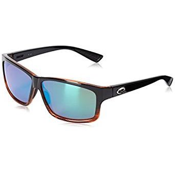 Cut Polarized Iridium Rectangular Sunglasses