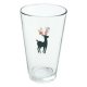 Deer and flowers novelty 16 ounce pint glass